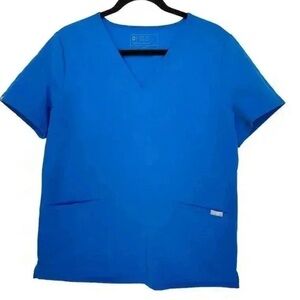 FIGS Technical Collection Blue Scrub Top Women’s Size Medium